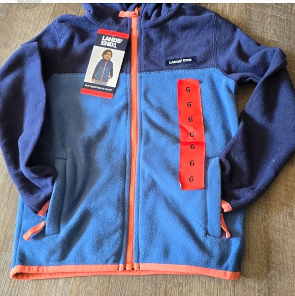 Lands' End Kids' Full Zip Jacket, nwt